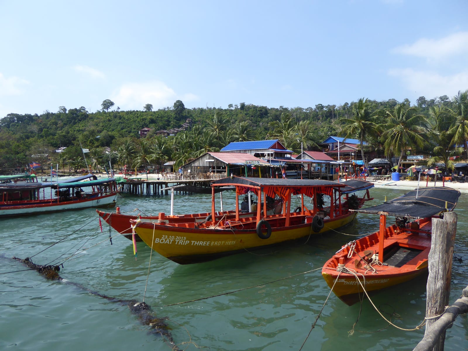 Pier at Koh Rong island in Cambodia
