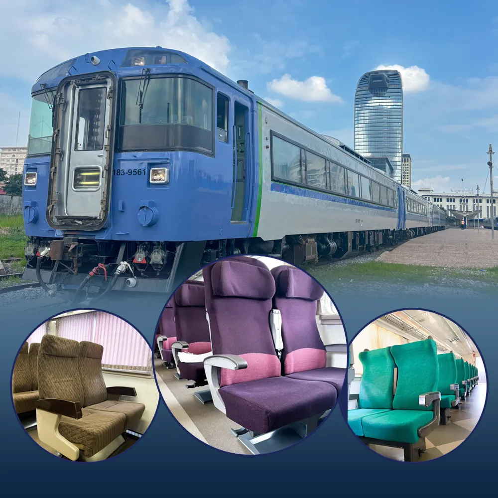 Japanese KiHa passenger train used by Cambodia Royal Railway