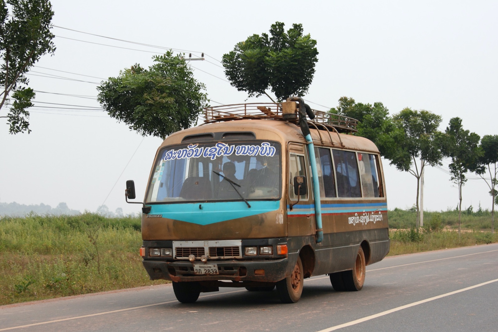 Passenger minivan in Laos