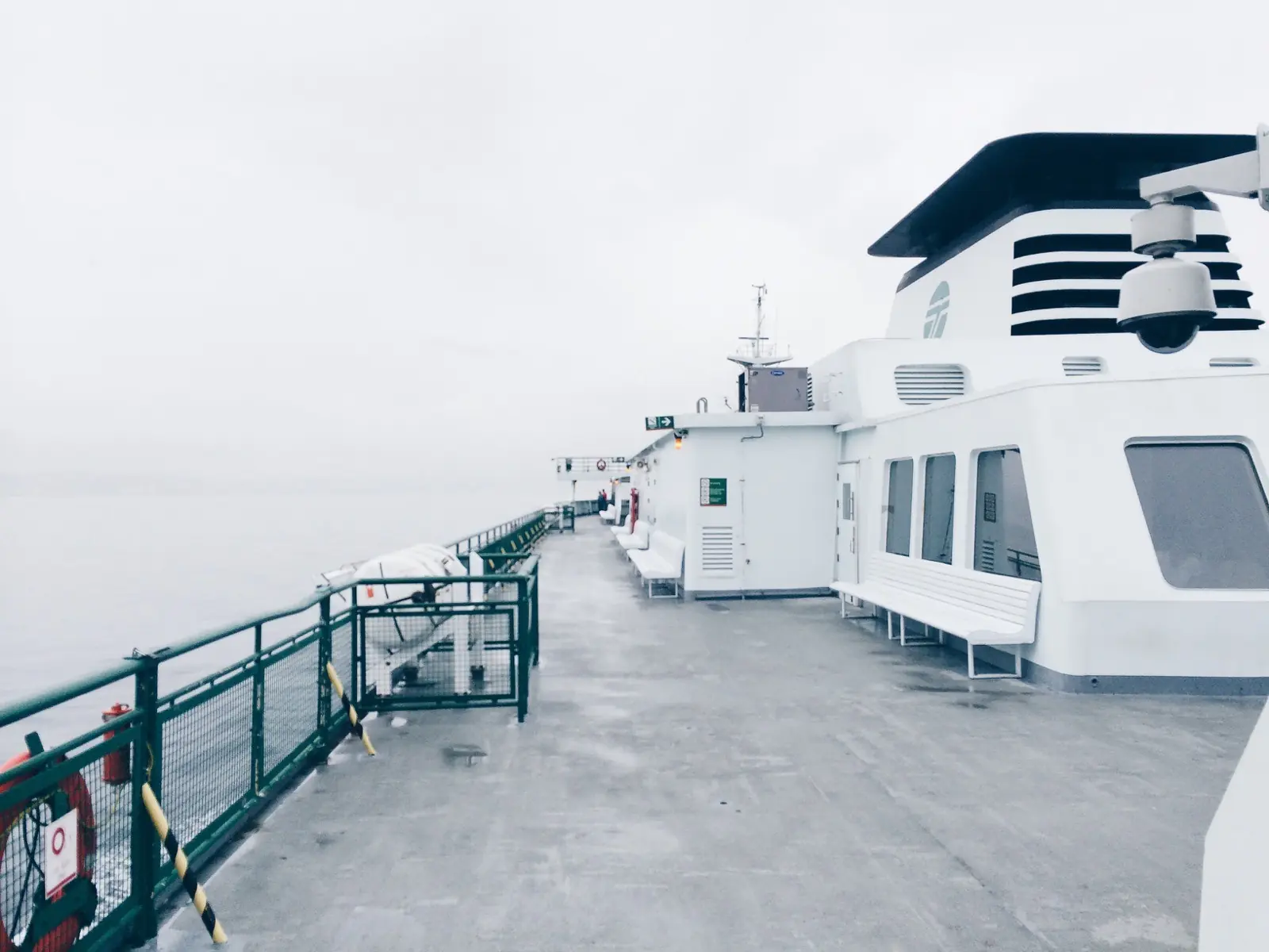 Passenger ferry deck on a Morocco–Spain crossing
