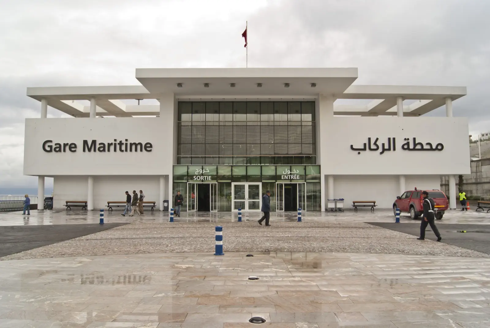 Ferry terminal building in Tangier