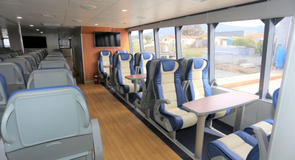 Azam Marine Business seating on a Kilimanjaro ferry