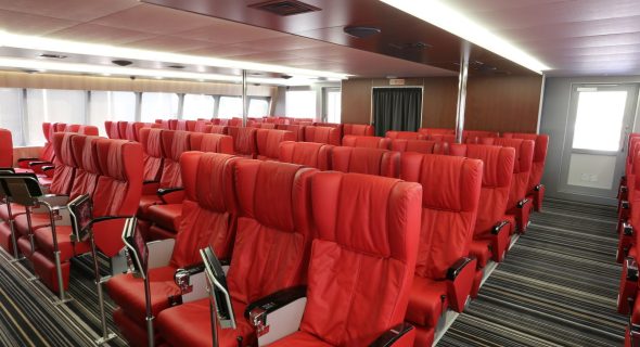 Azam Marine VIP seating on a Kilimanjaro ferry